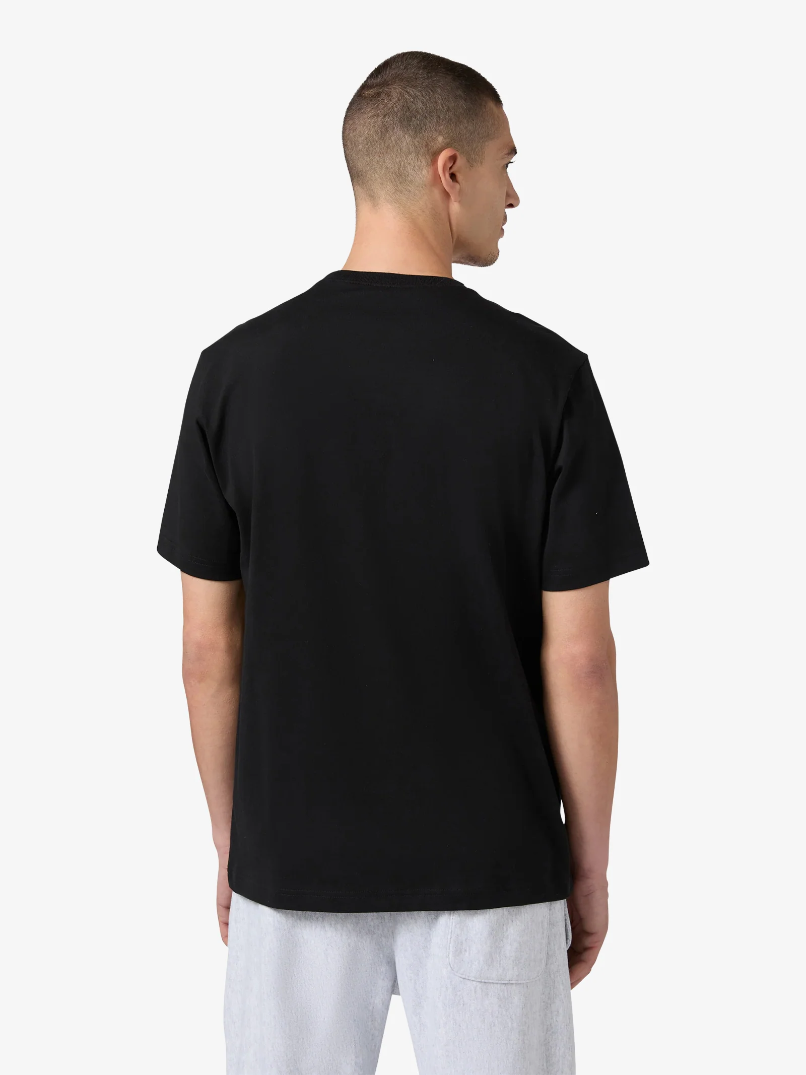 t-shirt reverse weave uomo nero cotone - immagine 3